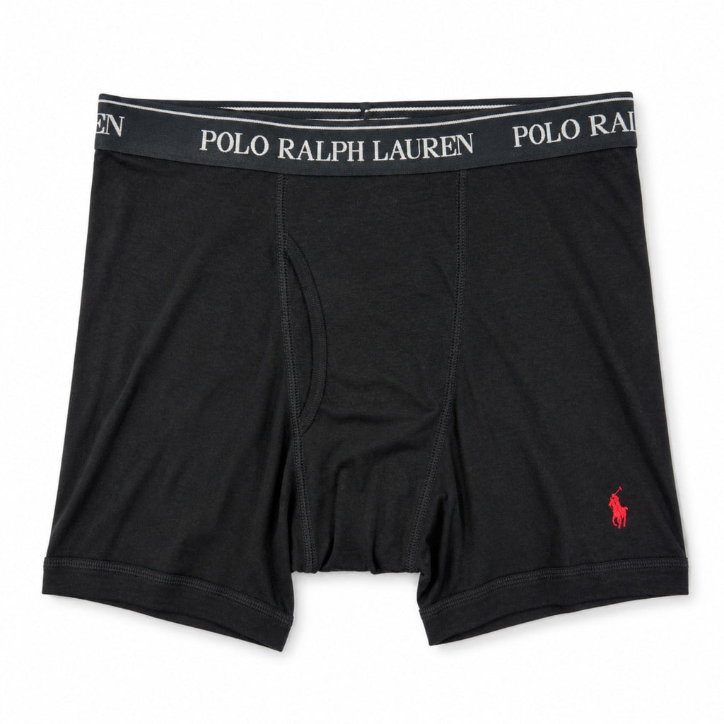POLO RALPH LAUREN Men's Boxer Briefs Black NCBBP pr43-ncbbp