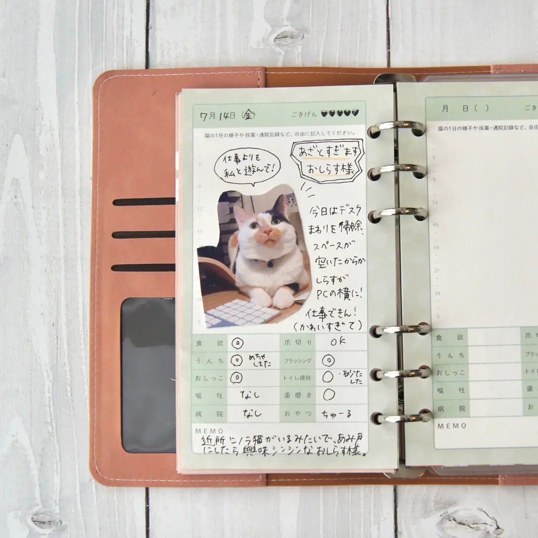 Cat Help Notebook (binder type)｜Manage your cat's vet visits and health in one book｜Cat Health Management Notebook
