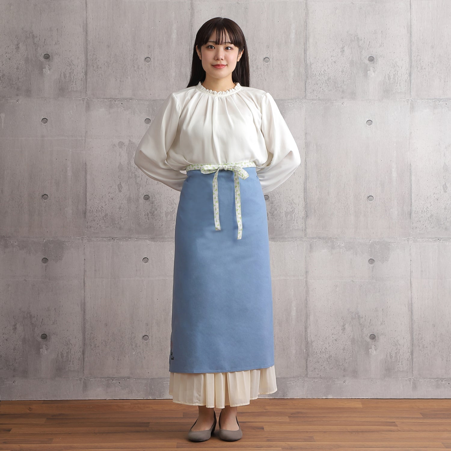 [Michelle Machoto] Michelle Machoto Aonotsugazakura Pattern Sommelier Apron D-0601-2