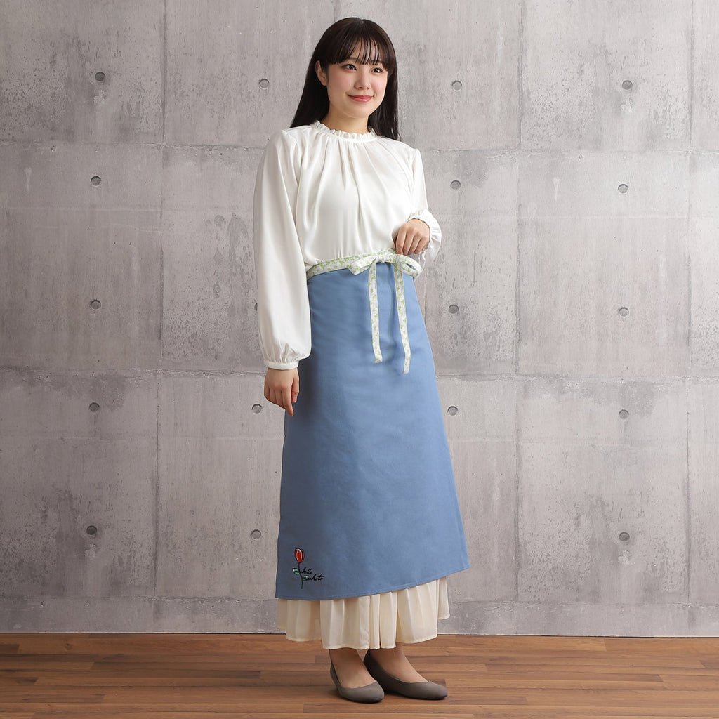 [Michelle Machoto] Michelle Machoto Aonotsugazakura Pattern Sommelier Apron D-0601-2