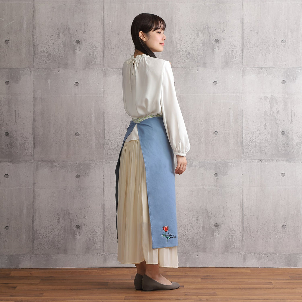 [Michelle Machoto] Michelle Machoto Aonotsugazakura Pattern Sommelier Apron D-0601-2