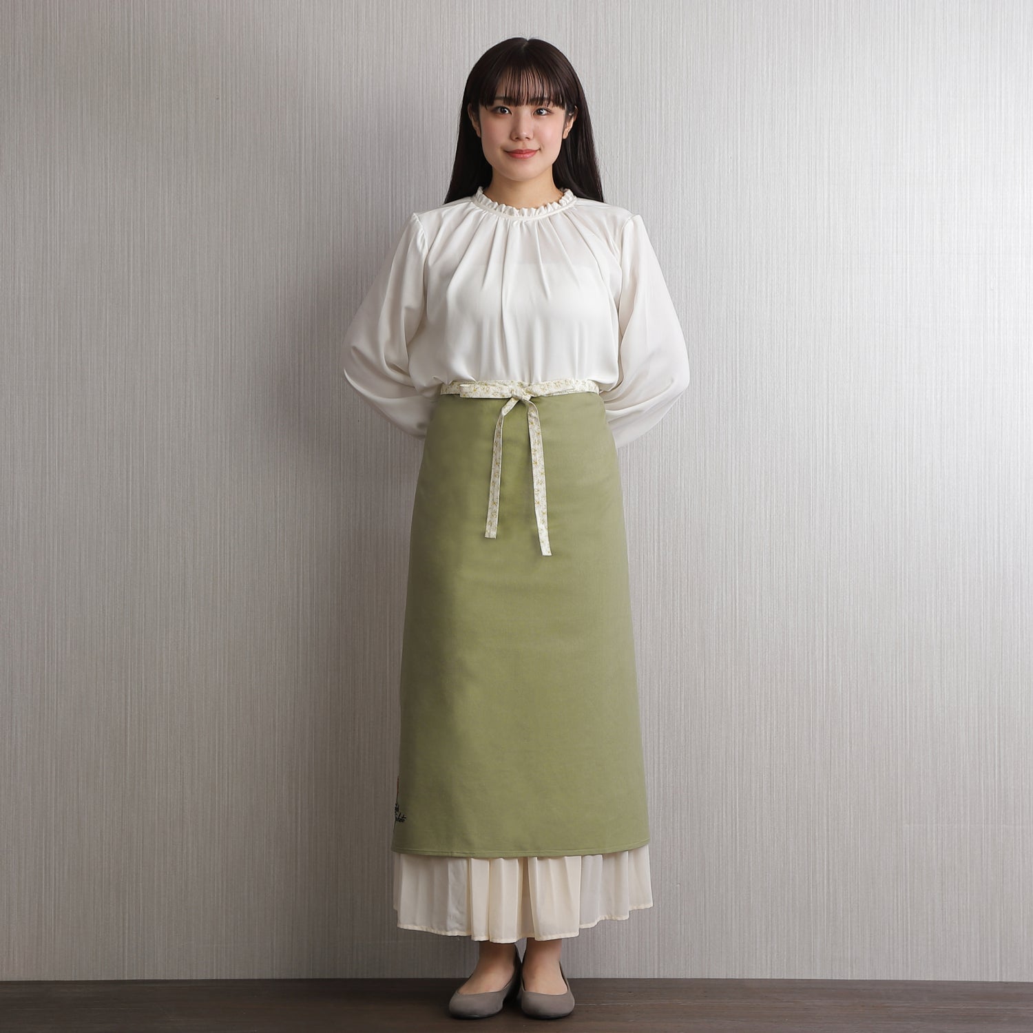 [Michelle Machoto] Michelle Machoto Chickweed Pattern Sommelier Apron D-0603-2