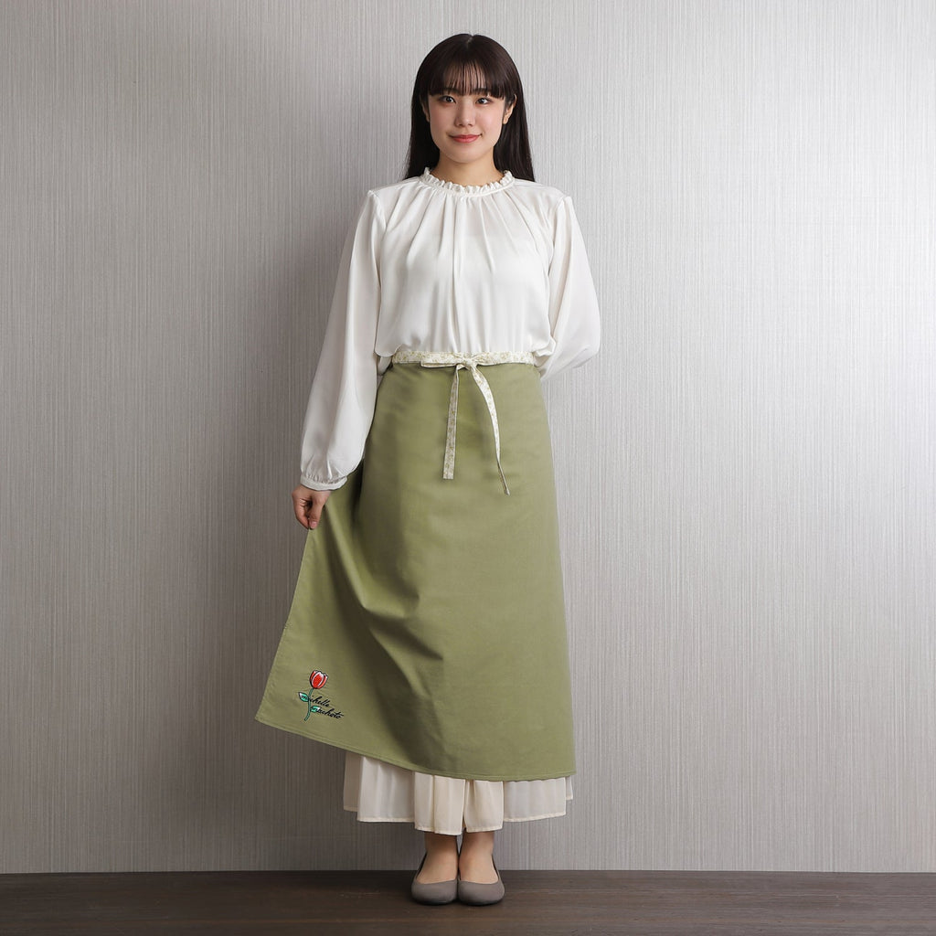 [Michelle Machoto] Michelle Machoto Chickweed Pattern Sommelier Apron D-0603-2