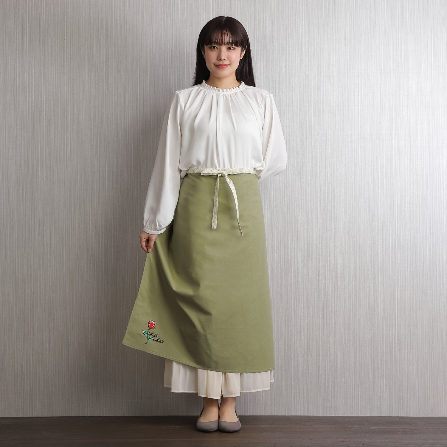 [Michelle Machoto] Michelle Machoto Chickweed Pattern Sommelier Apron D-0603-2
