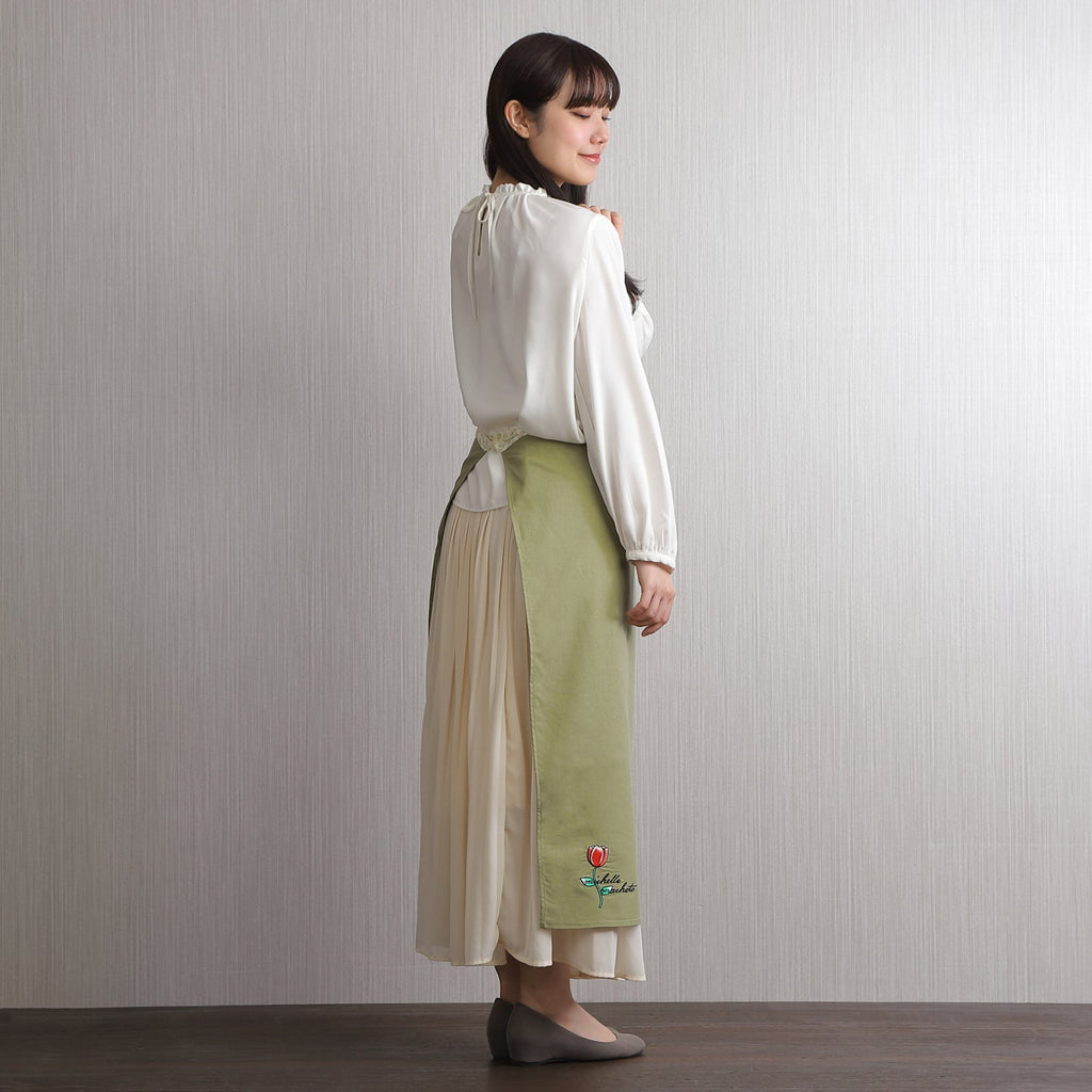 [Michelle Machoto] Michelle Machoto Chickweed Pattern Sommelier Apron D-0603-2