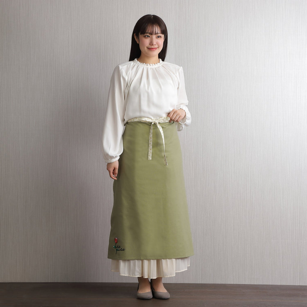 [Michelle Machoto] Michelle Machoto Chickweed Pattern Sommelier Apron D-0603-2