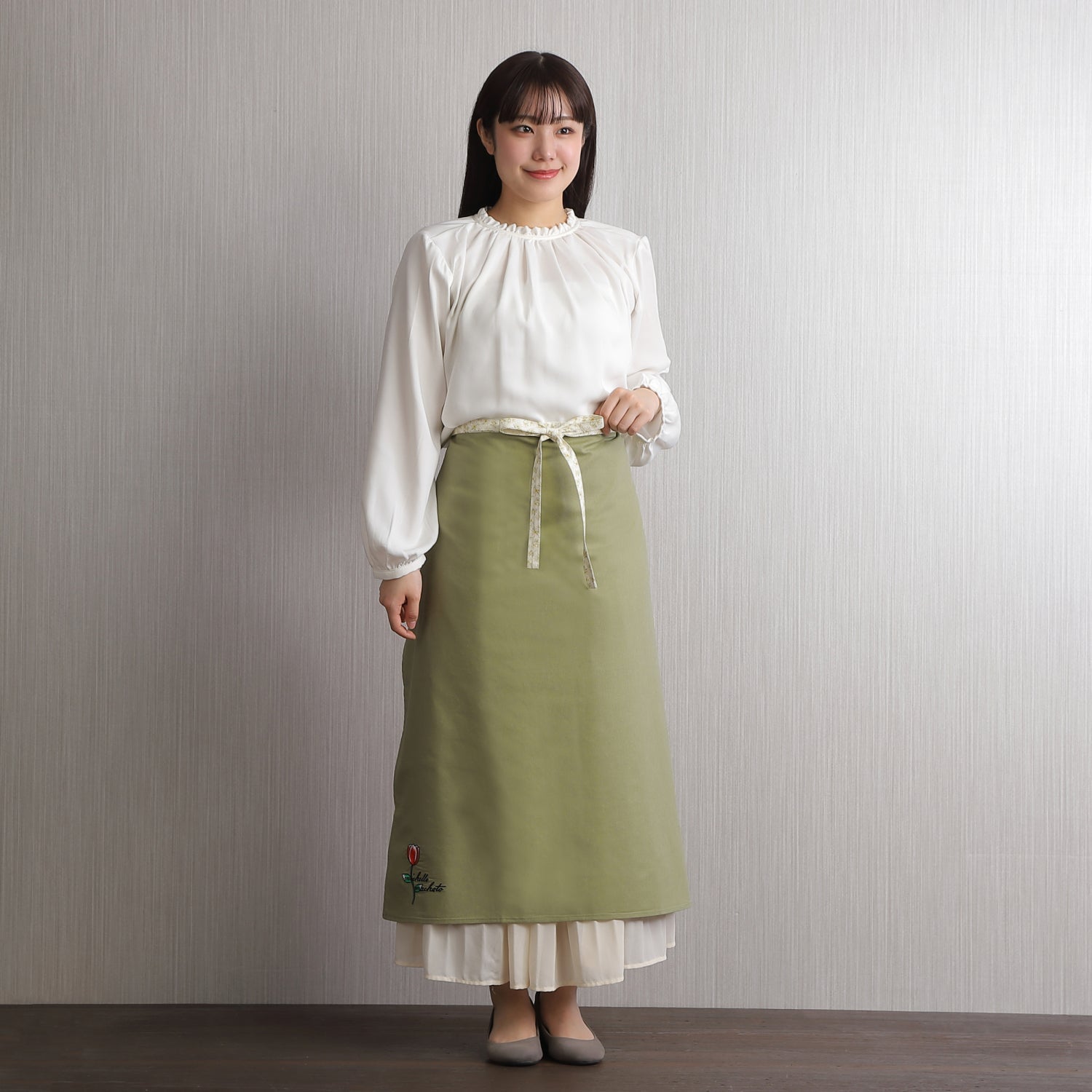 [Michelle Machoto] Michelle Machoto Chickweed Pattern Sommelier Apron D-0603-2