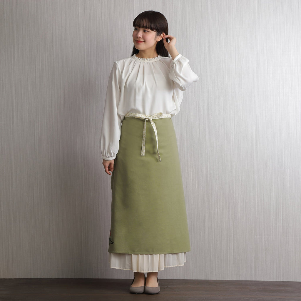 [Michelle Machoto] Michelle Machoto Chickweed Pattern Sommelier Apron D-0603-2