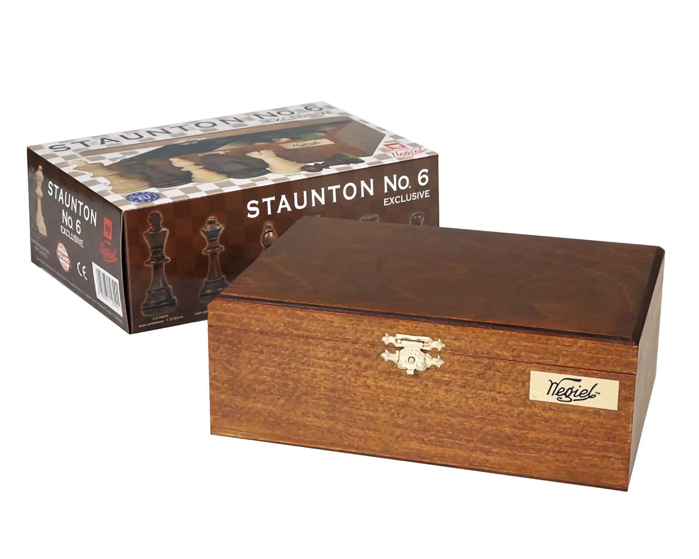 WEGIEL　チェス駒　Staunton　(スタントン)　No.6　収納箱付き　クイーン２個付き